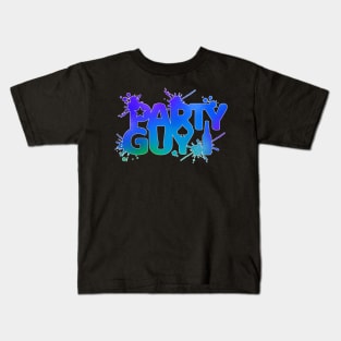 Party Guy typography design Kids T-Shirt